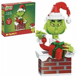 The Chimney Grinch Building Kit 504-Plastic Pcs Set CHRISTMAS Brick Building Set